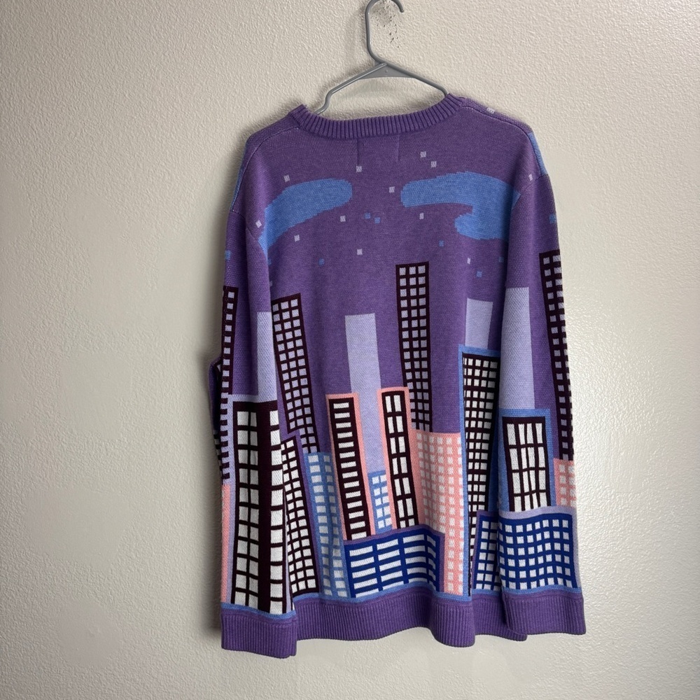 Yitai Dusk Skyline Knit Jumper Sweater Size XXL - Picture 4 of 10